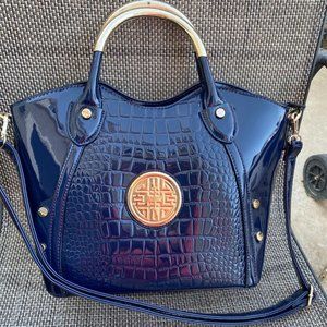 Elegant Navy Blue Shoulder Bag